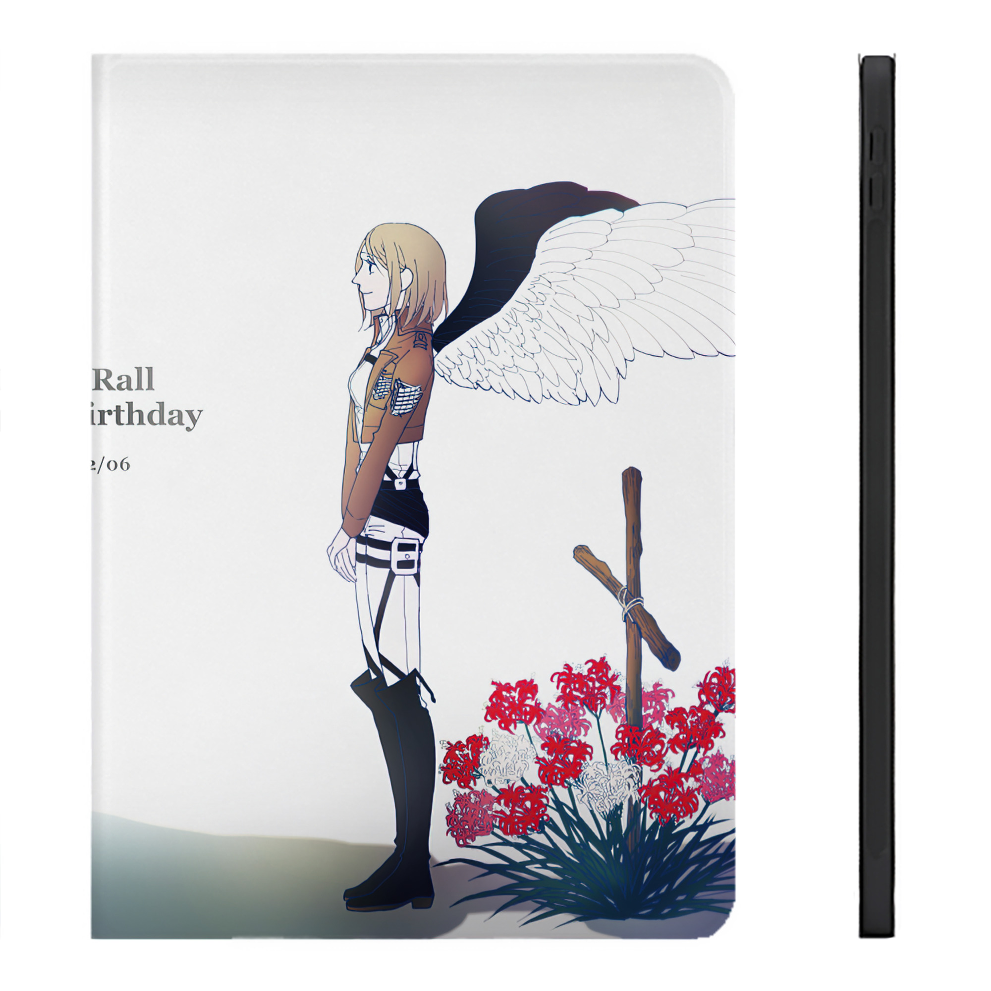 （画像用） 進撃の巨人 Attack on Titan IPadケース ペンホルダー付き ブックスタイルデザイン